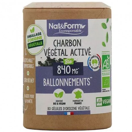 NAT & FORM Charbon Végétal Activé Bio